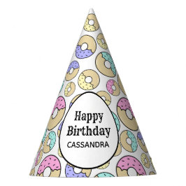 Niedliche Fun Farbenfrohe Sprinkle Donut Muster Partyhütchen