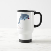 Niedliche Fun-Loving Cartoon Dolphin Tasse