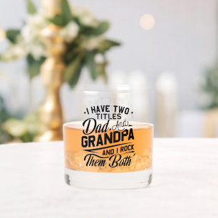 Niedliche Fun Retro Typografie Vater Opa Geschenk Whiskyglas