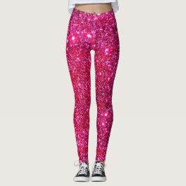 Niedliche funkelnd rosa Leggings-Mode-Trendy Spaß Leggings