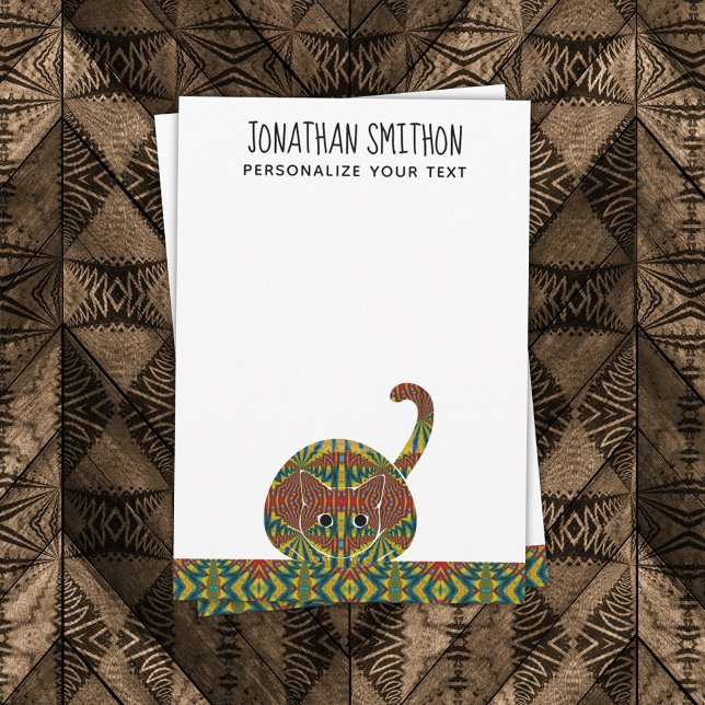 Niedliche Funny Animal Pet Cat Chic Persönliche St Mitteilungskarte (Von Creator hochgeladen)