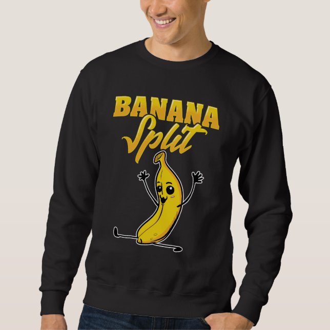 Niedliche & Funny Banana Split Turnhalle Sweatshirt (Vorderseite)
