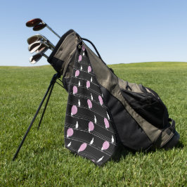 Niedliche Funny Bubblegum Birds auf einem Drahtsei Golfhandtuch