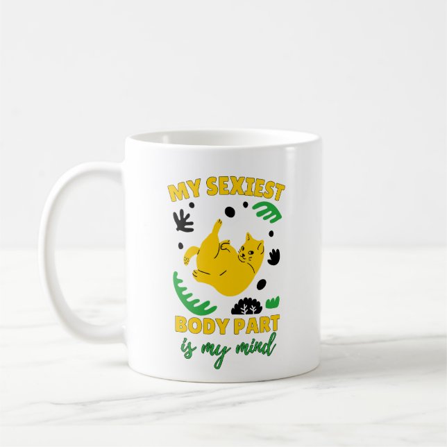 Niedliche Funny Cat Empowerment Botschaft starke F Kaffeetasse (Links)