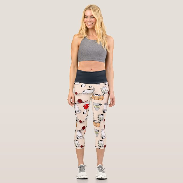 Niedliche Funny Cat Liebhaber der Natur Capri Leggings (Vorderseite)