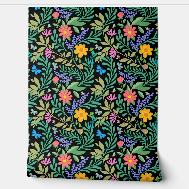 Niedliche Funny Colorful Bloral Hübsch fröhlich El Tapete (Abrollen)