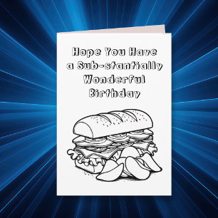 Niedliche Funny Coloring Page Puff   Happy Birthda Karte