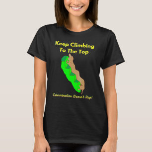 Niedliche Funny Dackel Behaltend Klettersteig auf T-Shirt