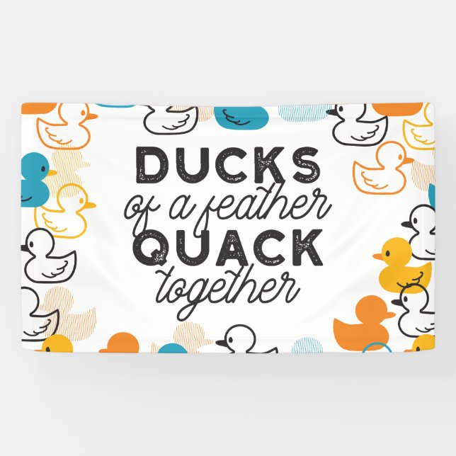 Niedliche Funny Ducks Zitat II Banner (Horizontal)