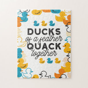 Niedliche Funny Ducks Zitat Puzzle