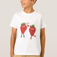 Niedliche Funny Erdbeeren in Liebe