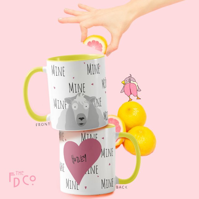 Niedliche Funny Ewe "Mine" Sheep Liebe Puff Tasse (Von Creator hochgeladen)