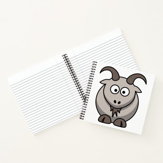Niedliche Funny Farm Yard Goat      Notizbuch (Innenseite)