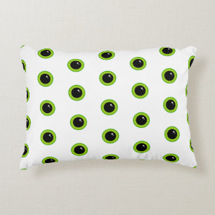 Niedliche Funny Green Eyes Dekokissen