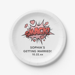 Niedliche Funny Junggeselinnen-Abschied Retro-Hoch Pappteller