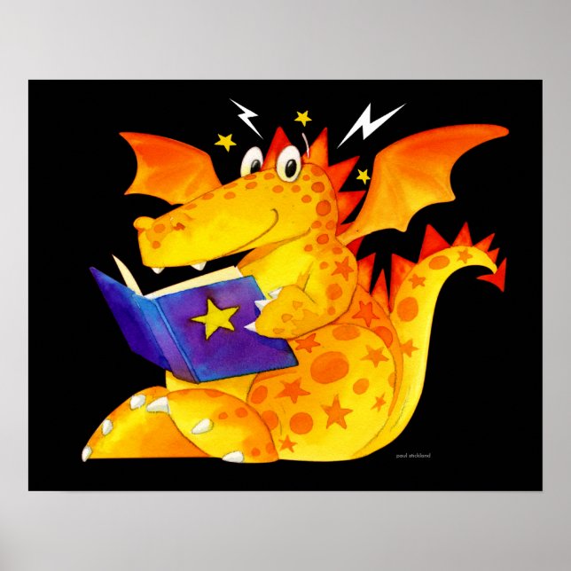 Niedliche Funny Kids Magic Baby Dragon Art Poster (Vorne)