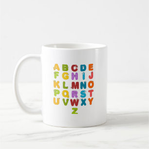 Niedliche Funny Letters Cartoon Zeichnend Kinderbr Kaffeetasse