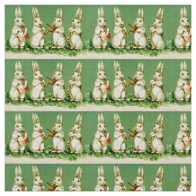 Niedliche Funny Music Making Rabbits Orchestra Stoff (Muster)
