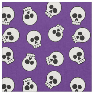 Niedliche Funny Skeleton Faces Stoff