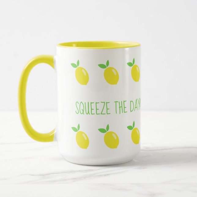Niedliche Funny Squeeze der Tageslemonen Tasse (Links)
