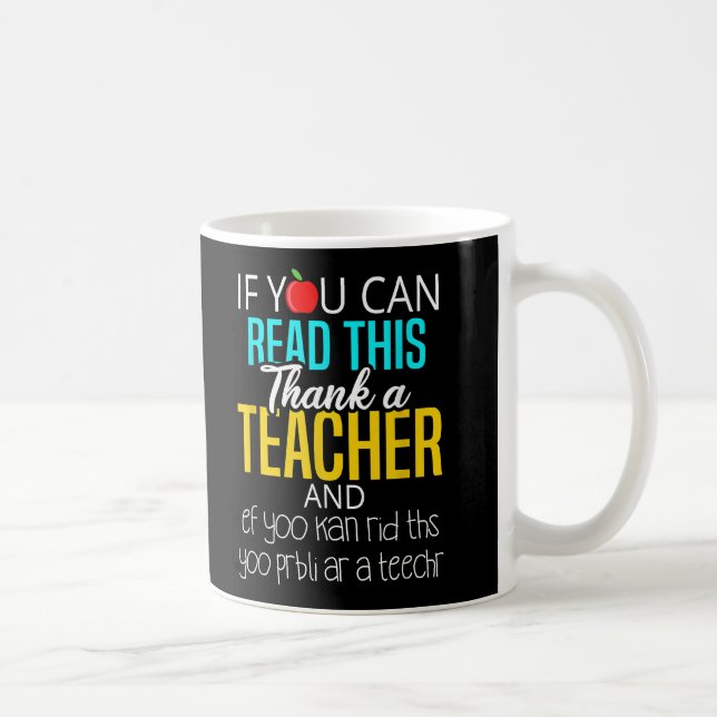 Niedliche Funny Teacher Wertschätzung Kaffeetasse (Rechts)