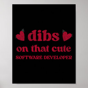 Niedliche Funny Valentine's Day Software Developer Poster