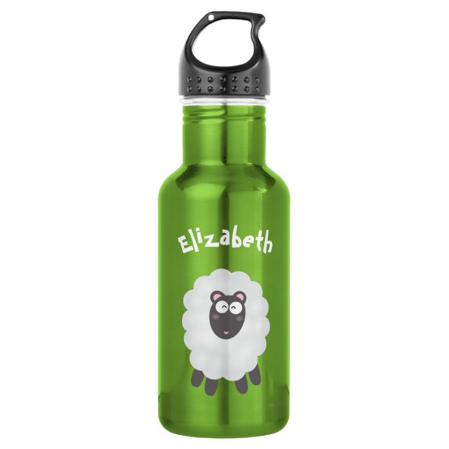 Niedliche Funny Whimsical Pub I Liebe Ewe Individu Edelstahlflasche (Vorderseite)