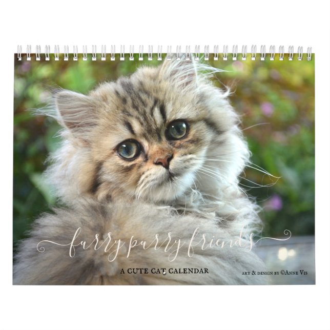 Niedliche Furry Purry Cat Lovers Kalender (Titelbild)