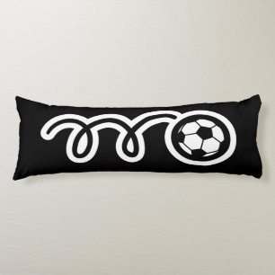 Niedliche Fußball Cartoon individuelle Name Kinder Seitenschläferkissen