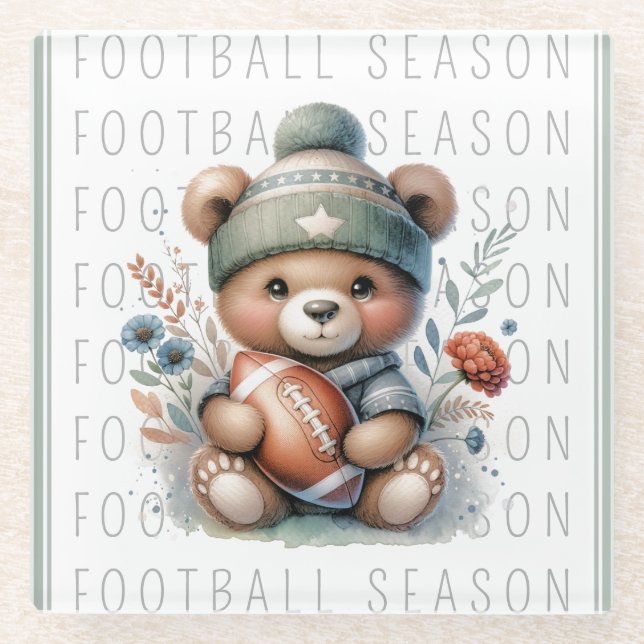 Niedliche Fußball Glasuntersetzer (Vorderseite)