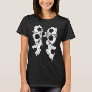 Niedliche Fußball-Kokette-Schleife für Frauen Mädc T-Shirt