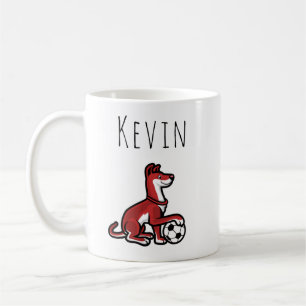 Niedliche Fußballhunde Sportteam Personalisiert Sp Kaffeetasse
