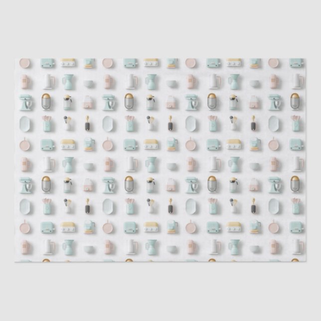 Niedliche Gadget-Symbole Seidenpapier (Vorderseite)