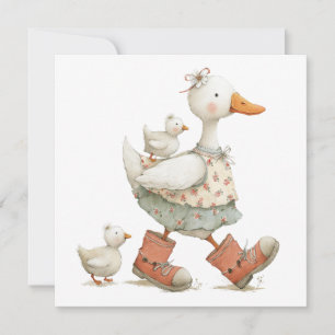 Niedliche Gans Fantasievolle Muttertags-Karte für  Karte