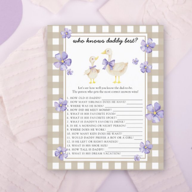 Niedliche Gans - Wer kennt Daddy best game (Von Creator hochgeladen)