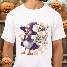 Niedliche Gänse Hexe Shirt Pastel Halloween T-Shir