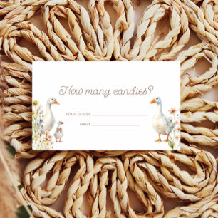 Niedliche Gänse Wildblumen schätzen, wie viele Kan Begleitkarte