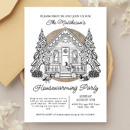 Niedliche Gänse Winter fallen im Party der Haushal Einladung