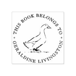 Niedliche Gänsehaut-Briefmarke Dieses Buch gehört Gummistempel