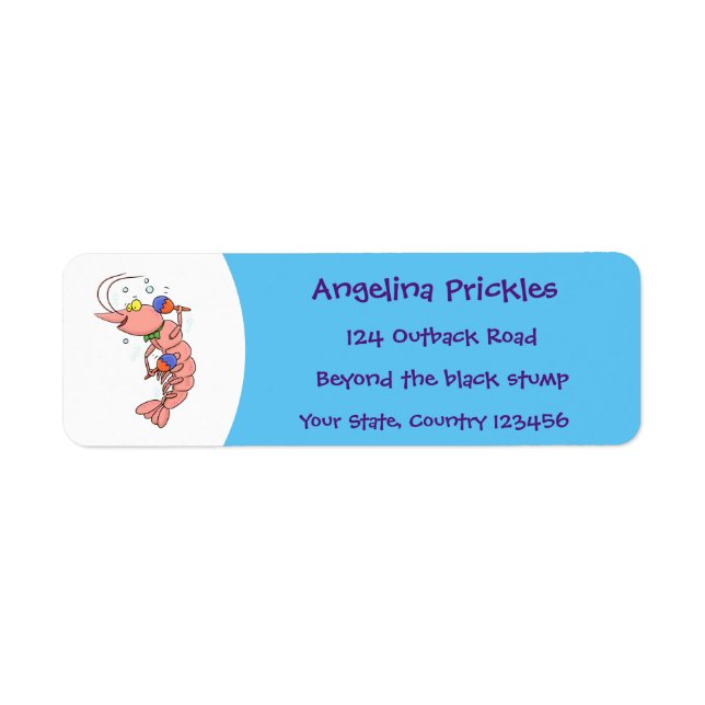 Niedliche Garnelen, Garnelen Cartoon (Vorne)