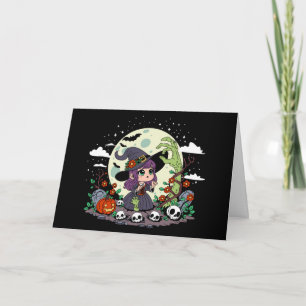 Niedliche GartenHexe Karte
