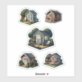 Niedliche Gartenhütten Aufkleber