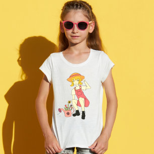 Niedliche Gartenmädchen und Blonde Girl & Blond T-Shirt