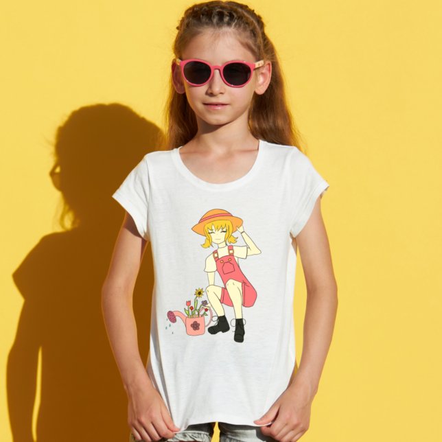 Niedliche Gartenmädchen und Blonde Girl & Blond T-Shirt (Von Creator hochgeladen)