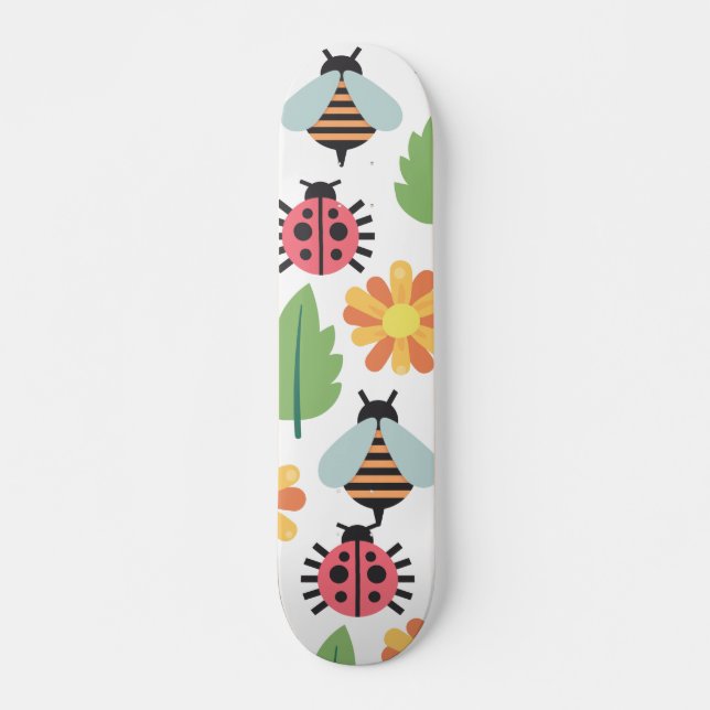 Niedliche Gartentiere Skateboard (Vorne)