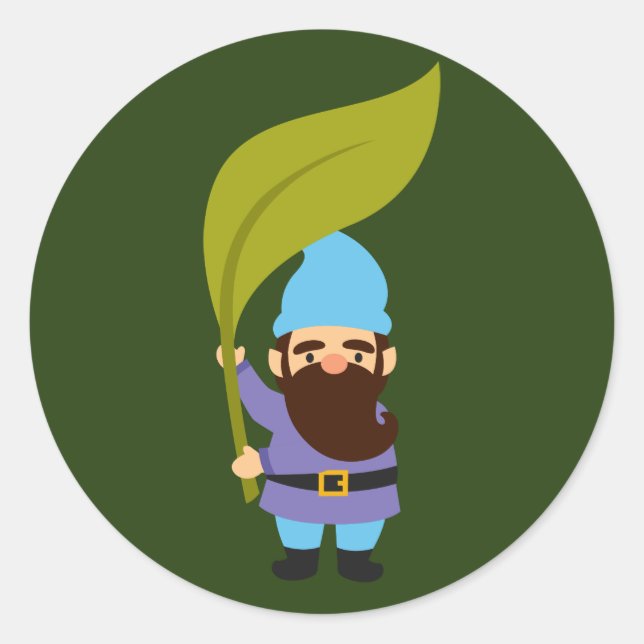 Niedliche Gartenzwerge Runder Aufkleber (Vorderseite)