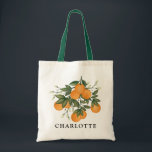 Niedliche Gastgeschenk Hochzeit der botanischen Zi Tragetasche<br><div class="desc">Tasche aus Zitrusfrüchten mit schönen handbemalten Orangen und frischer Vegetation</div>