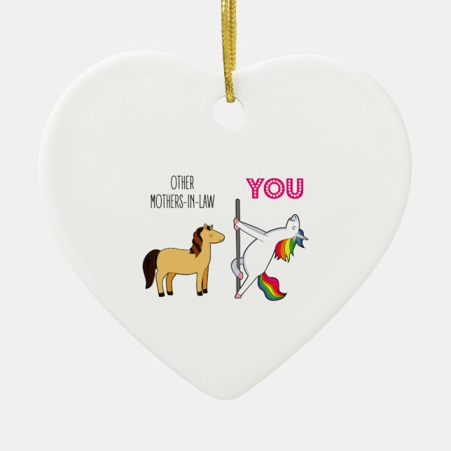 Niedliche Gastgeschenk Hochzeit für Schwiegermutte Keramik Ornament (Vorne)