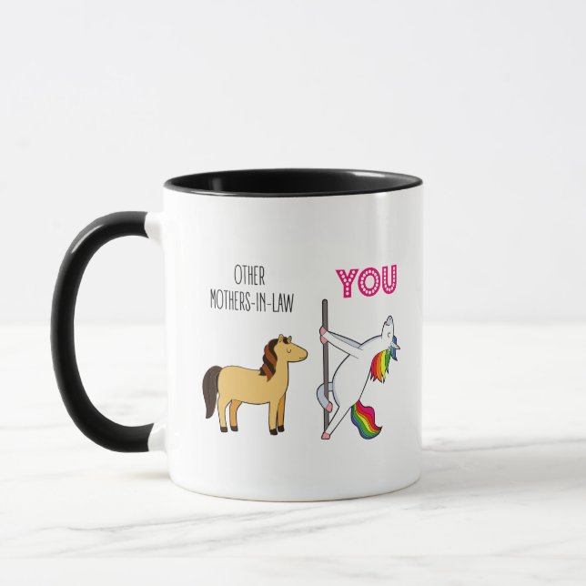 Niedliche Gastgeschenk Hochzeit für Schwiegermutte Tasse (Links)