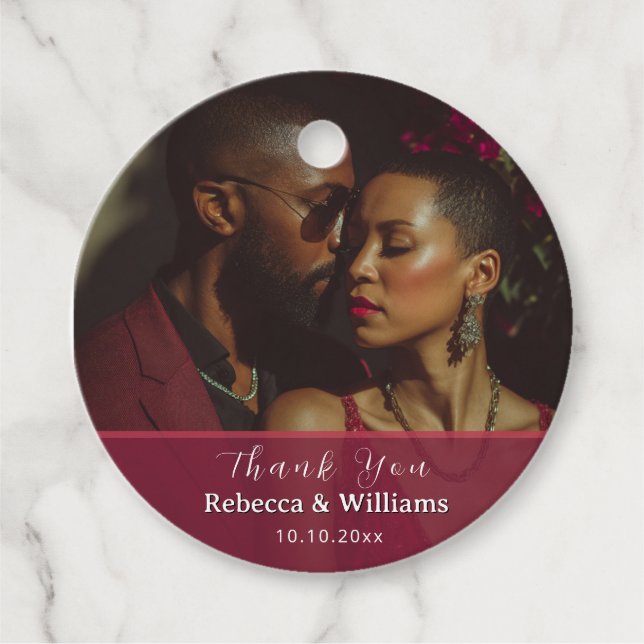 Niedliche Gastgeschenk Hochzeit Geschenkanhänger (Vorderseite)